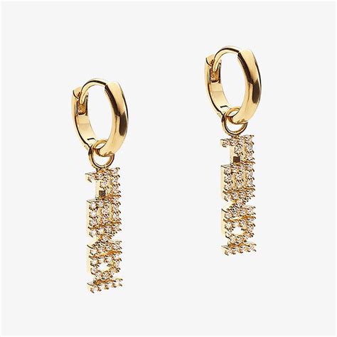 fendi long earrings|genuine fendi earrings.